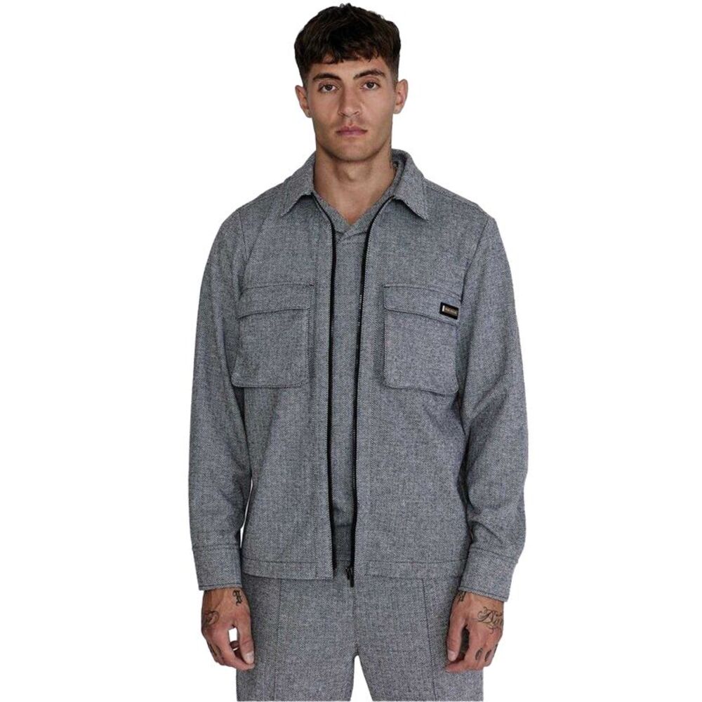 SikSilk Mens Overshirt / Gray